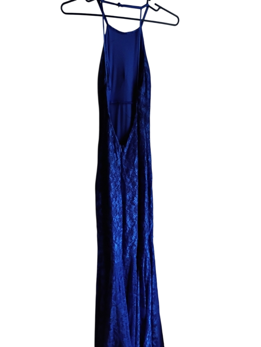 B. Darlin Vibrant Blue Long Pencil Dress Size 9 - Picture 4 of 6